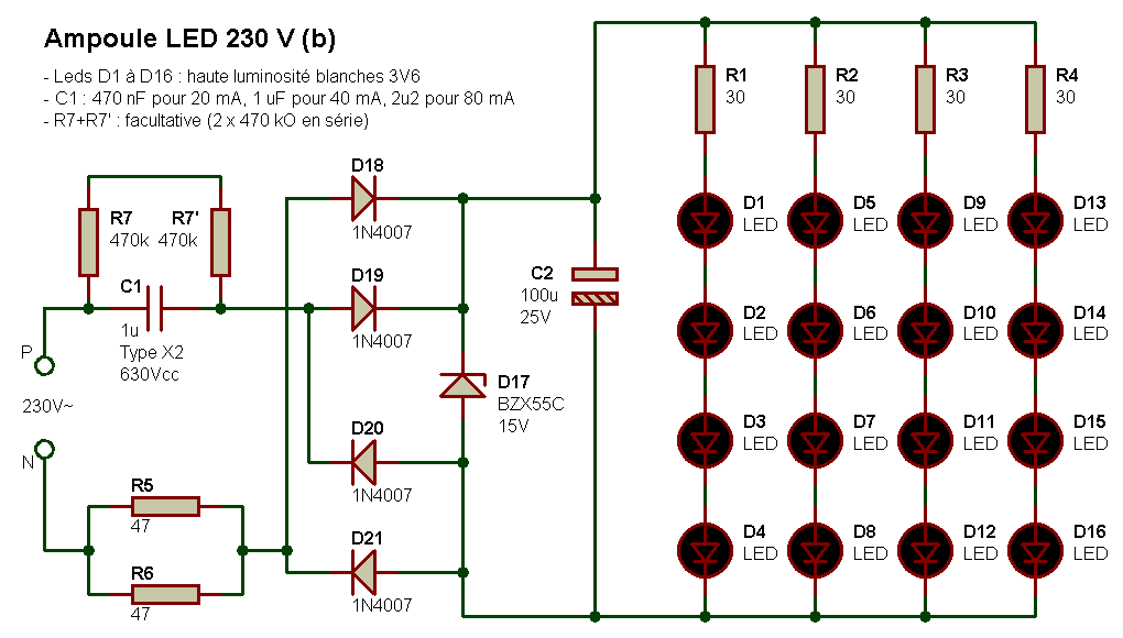 Ampoule leds 230V b