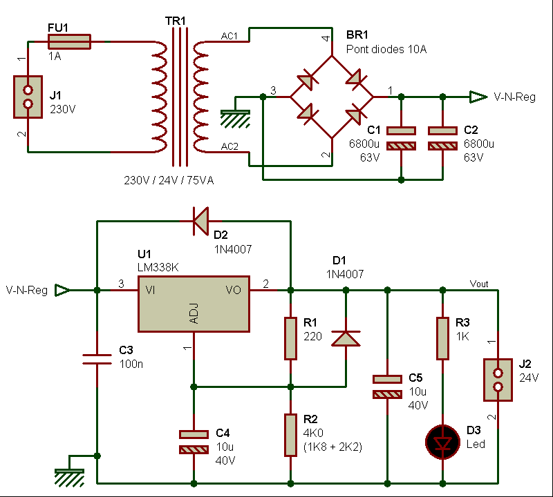 ALIMENTATION STABILISEE 220V/12V 10/12A FIXE - silim