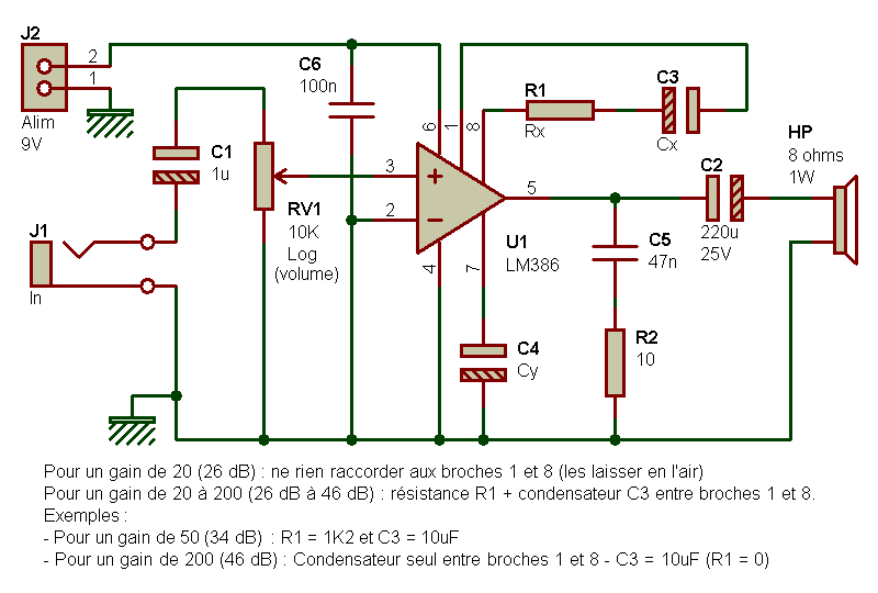 Ampli BF a LM386