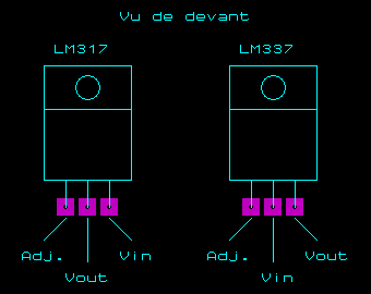 Brochage LM317 / 337