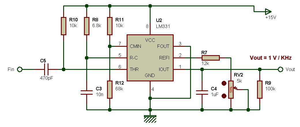 National Semiconductor LM331N tension à Convertisseur de fréquence