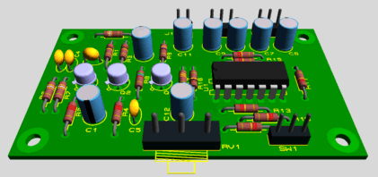 Generateur audio 006 - PCB 3D
