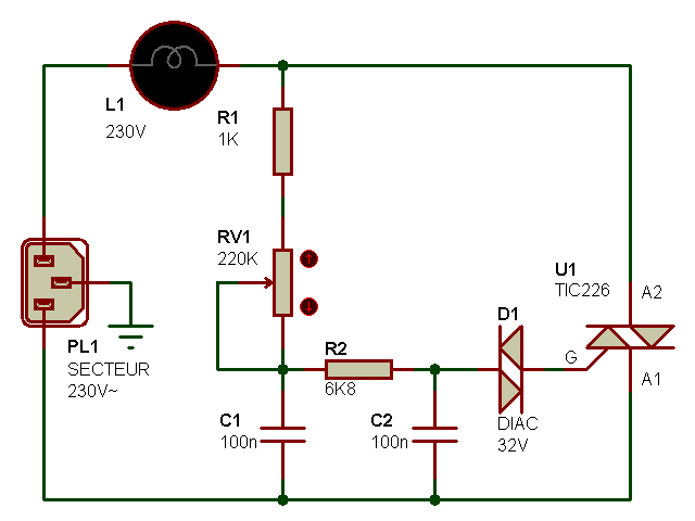 Electronique - Realisations - Gradateur - Fonctionnement