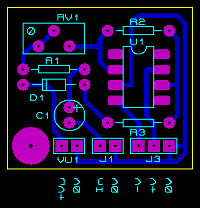 Vumetre 001 - PCB version mono