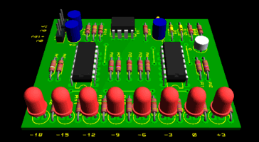 Vumetre 005 - PCB - 3D a