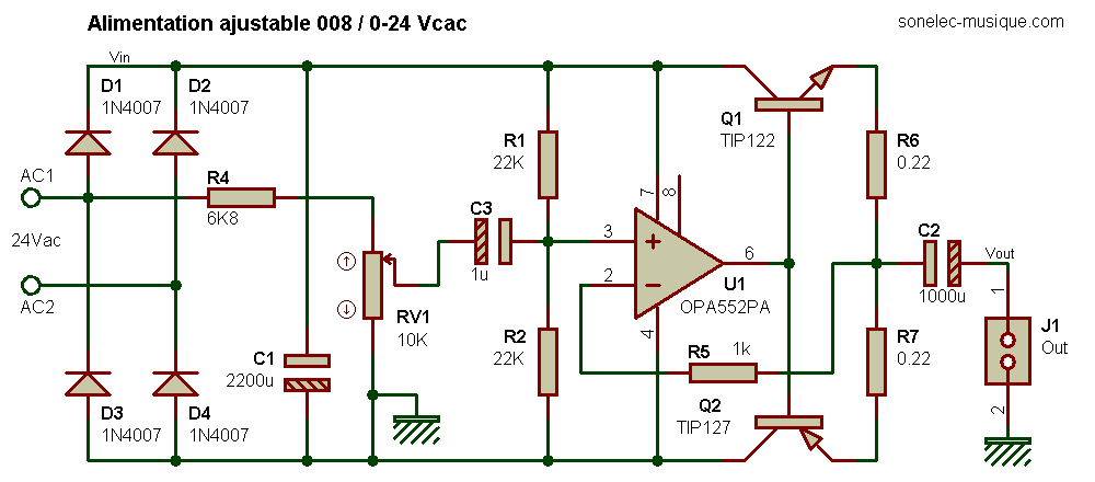 Electronique - Realisations - Alimentation ajustable 008