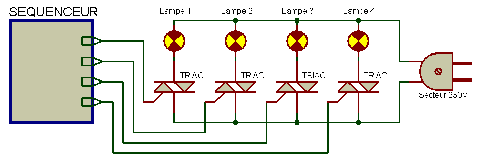 Schema Electronique Dun Jeu De Lumiere ~ schéma câblage et branchement