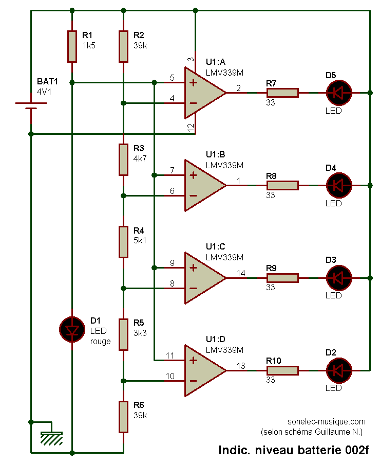 Electronique - Realisations - Indicateur niveau batterie 001