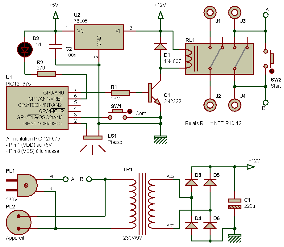 Electronique - Realisations - Interrupteur automatique 001