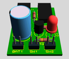 Piano lumineux 001b - PCB 3D