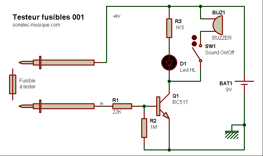 Testeur De Circuit Électrique, Testeur Fusible Voiture Lampe Test