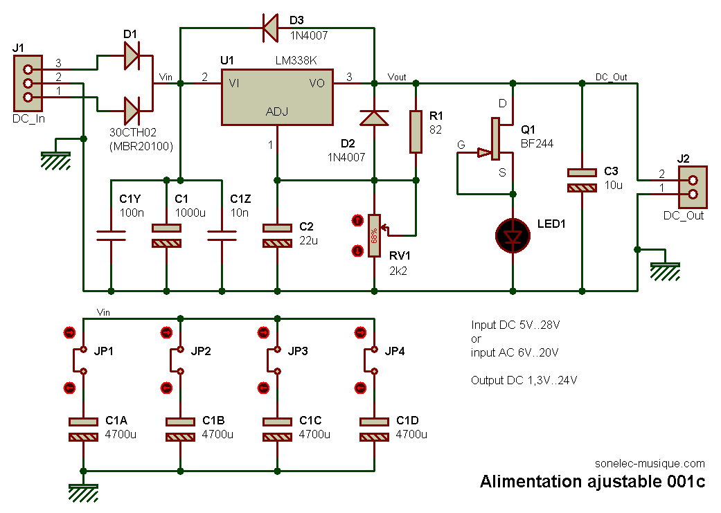 Electronique - Realisations - Alimentation ajustable 008