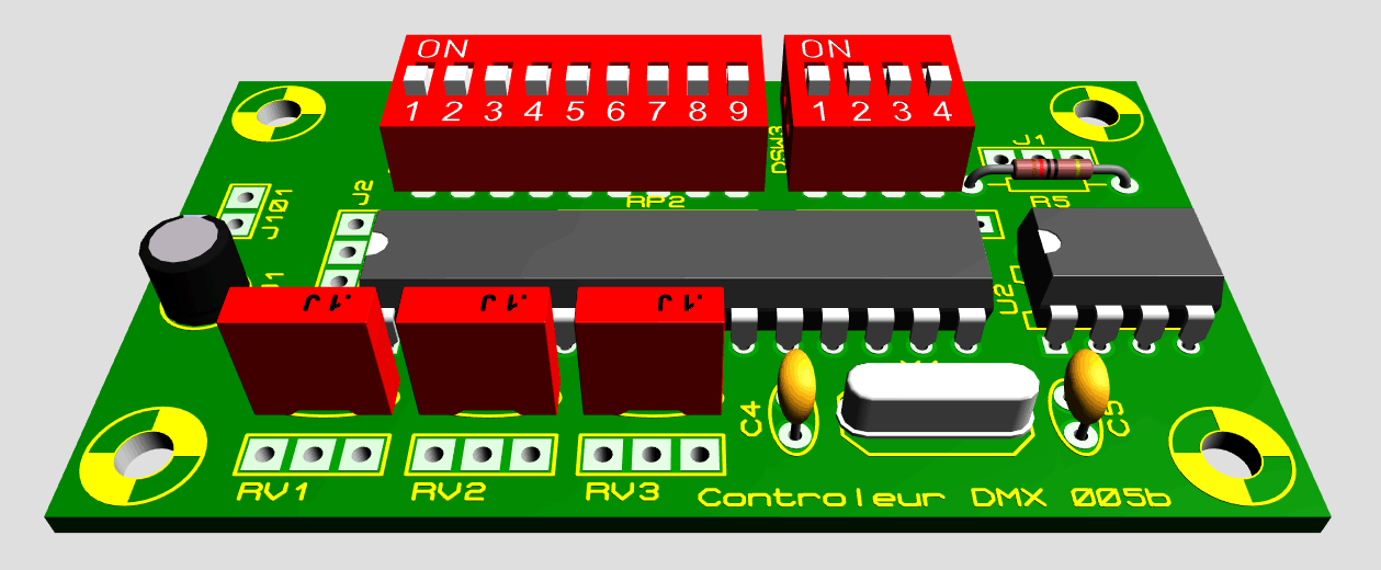 Electronique - Realisations - Controleur DMX 005