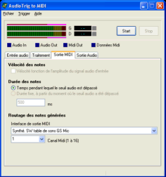 Sortie MIDI